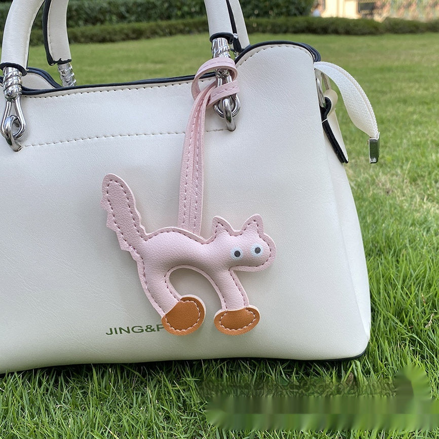Mini CAT Leather Bag Pendant Charm for Bags and Keychains
