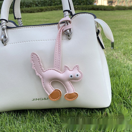 Mini CAT Leather Bag Pendant Charm for Bags and Keychains