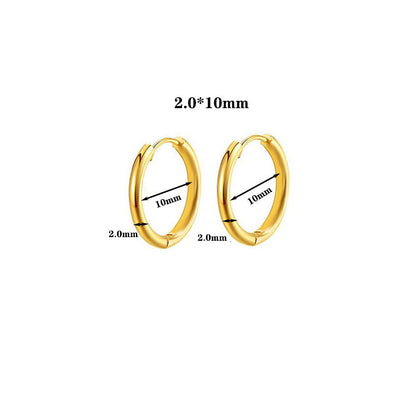 Buy Stainless Steel Coil Earrings – Simple Modern Style