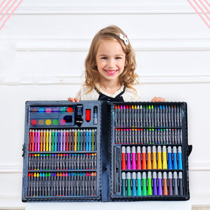 Painting Set with Oil Pastel Brushes and Watercolor Pens