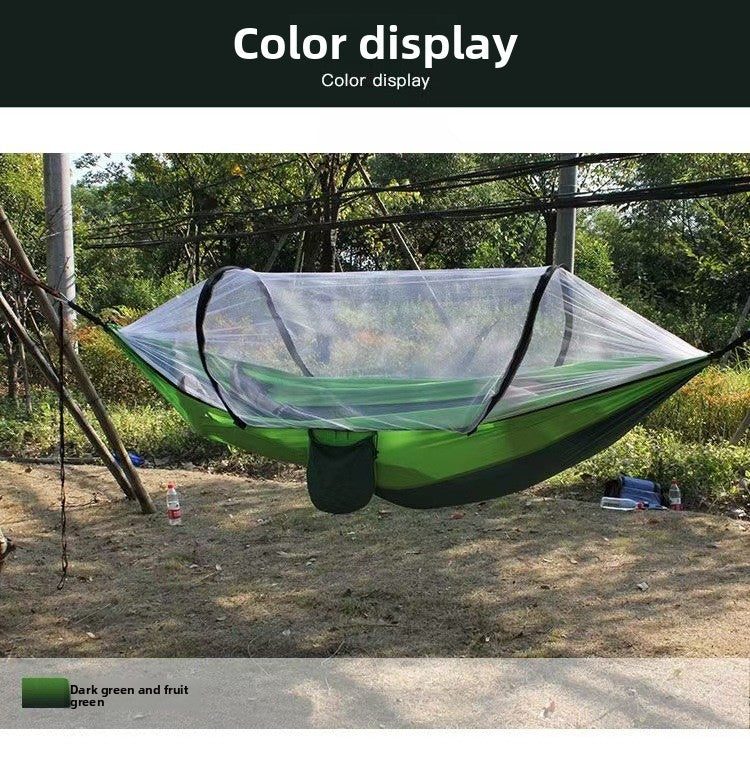 Automatic Quick Opening Mosquito Proof Camping Hammock