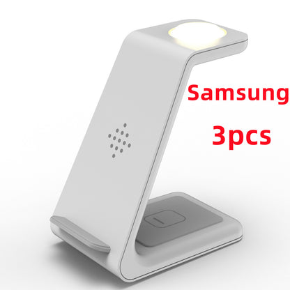 3 in 1 Fast Charging Station Wireless Charger Phone Stand