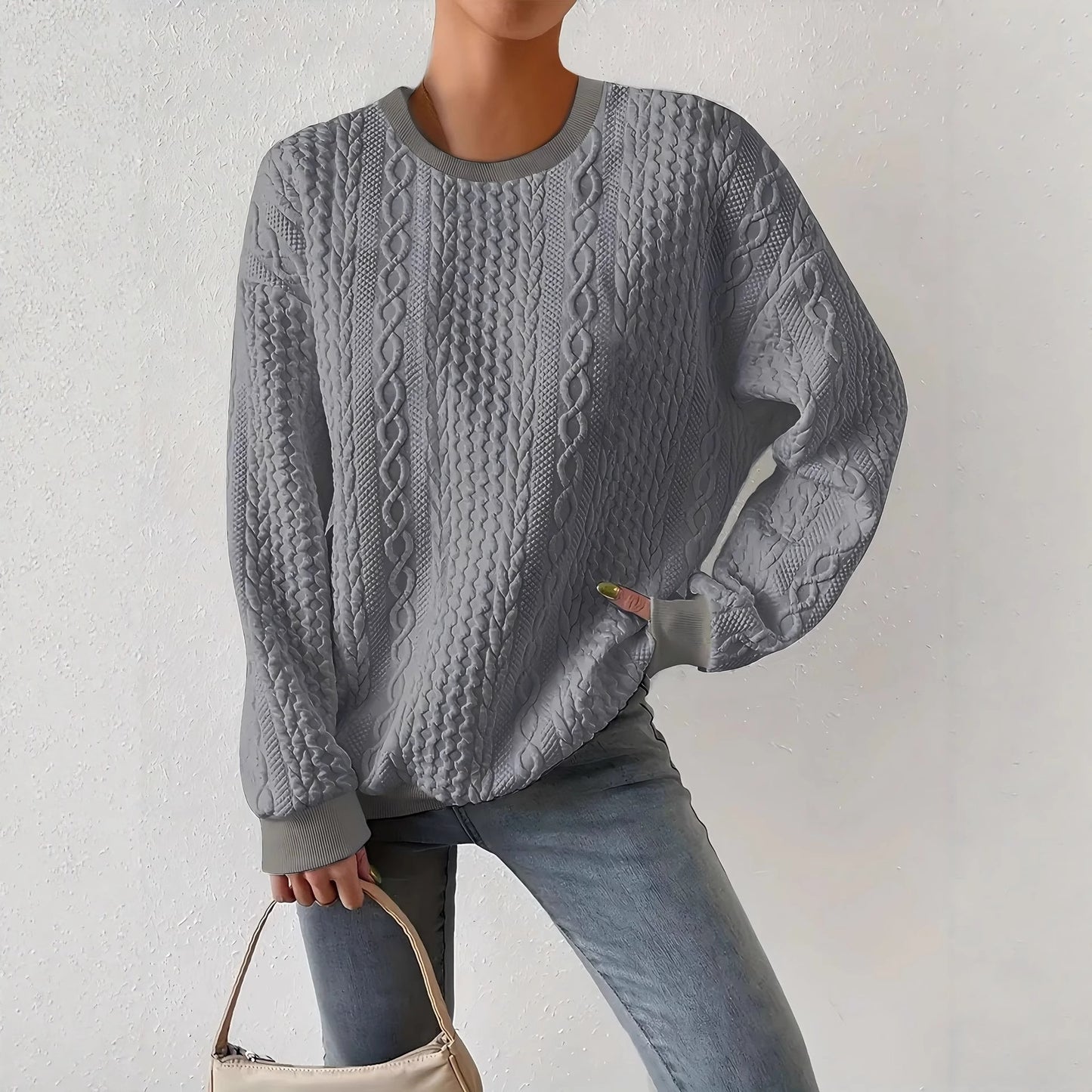 Buy Women’s Relaxed-Fit Crew-Neck Sweatshirt for Laid-Back Style