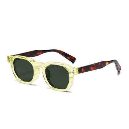 Fashion Round Frame Studded Sunglasses for Eye Protection