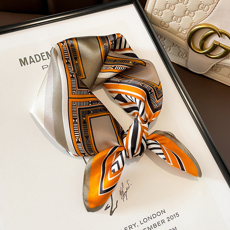 Buy Beige Silk Square Scarf for Women Versatile & Easy to Style
