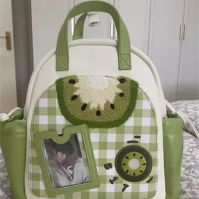 Cute Kiwi Fruit Backpack Sweet Minimalist Girls Bag