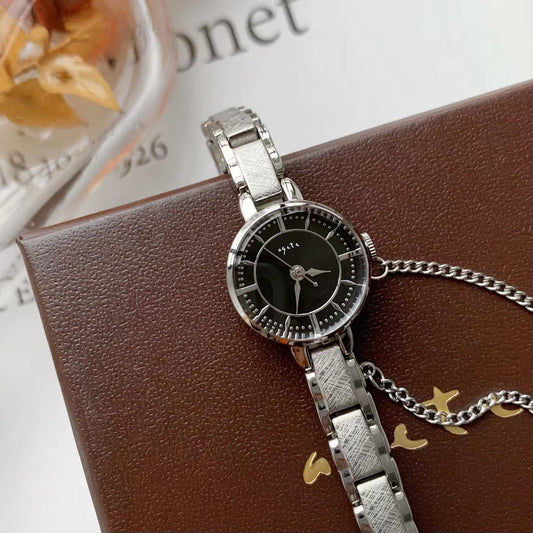 Vintage Square Watch for Women with Dainty Wheat Design