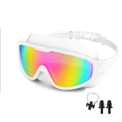 Large Frame Anti Fog Swimming Goggles With Earplugs Uses Now