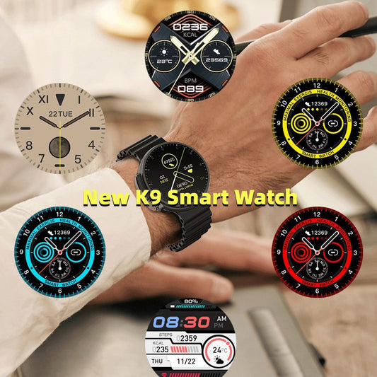 Buy New K9 Smart Watch 1.39 Round Dial NFC Wireless Charging Pay