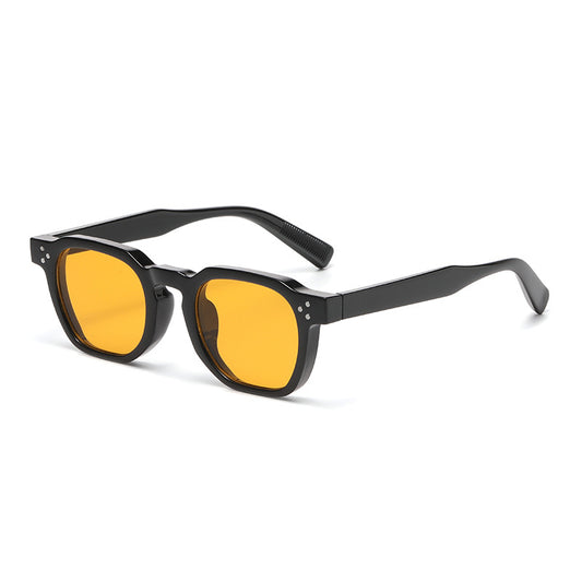 Fashion Round Frame Studded Sunglasses for Eye Protection