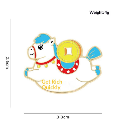 Cute Animal Zodiac Year Gift Brooch Trendy Jewelry Accessory