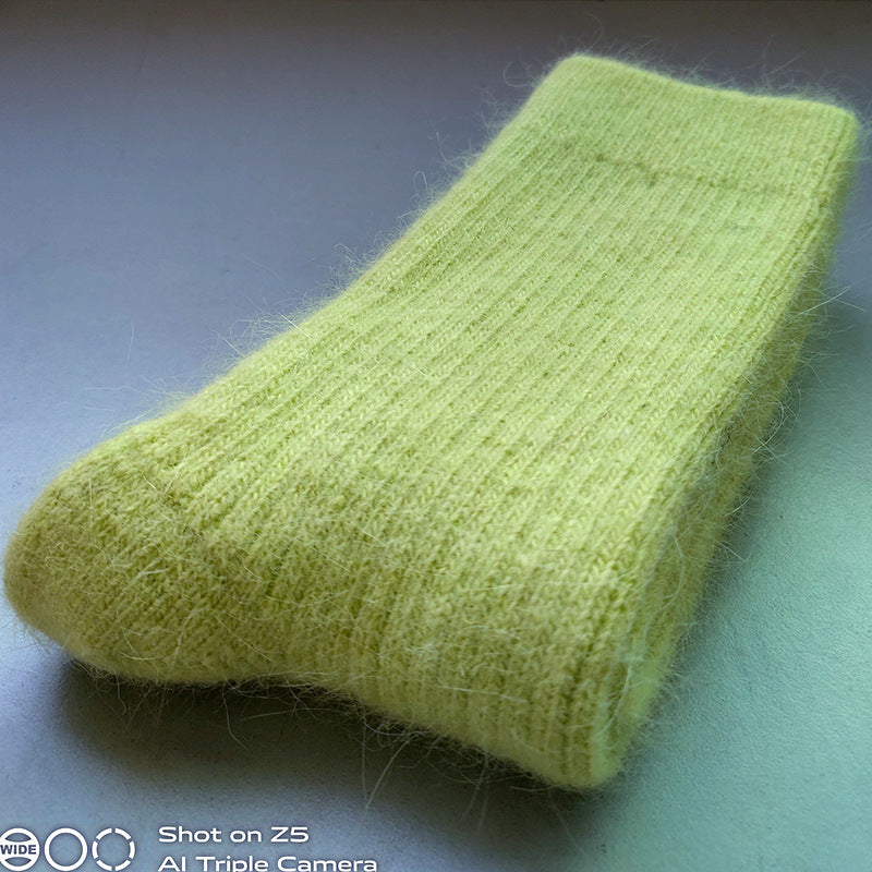 Rabbit Wool Blend Fleece Lined Winter Socks Warm Daily Wear