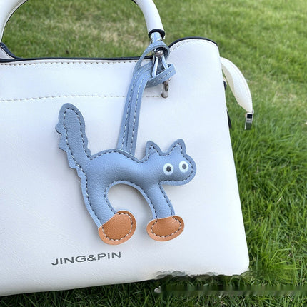 Mini CAT Leather Bag Pendant Charm for Bags and Keychains