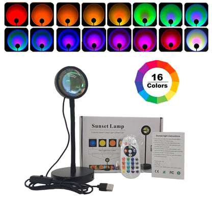 Rainbow Projection Desk Lamp – USB Powered Colorful Lighting