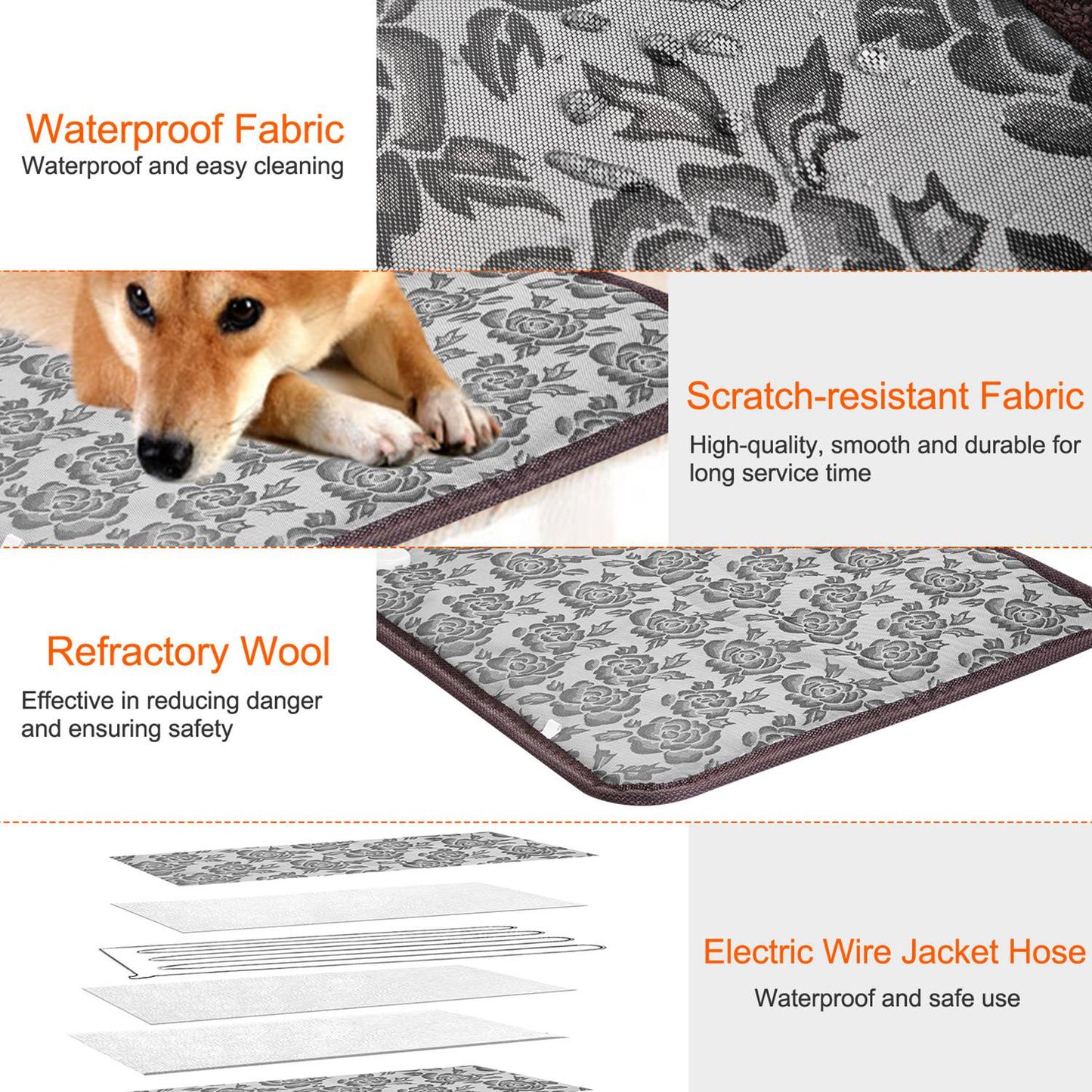 Pet Heating Pad for Dogs & Cats – Waterproof Electric Mat