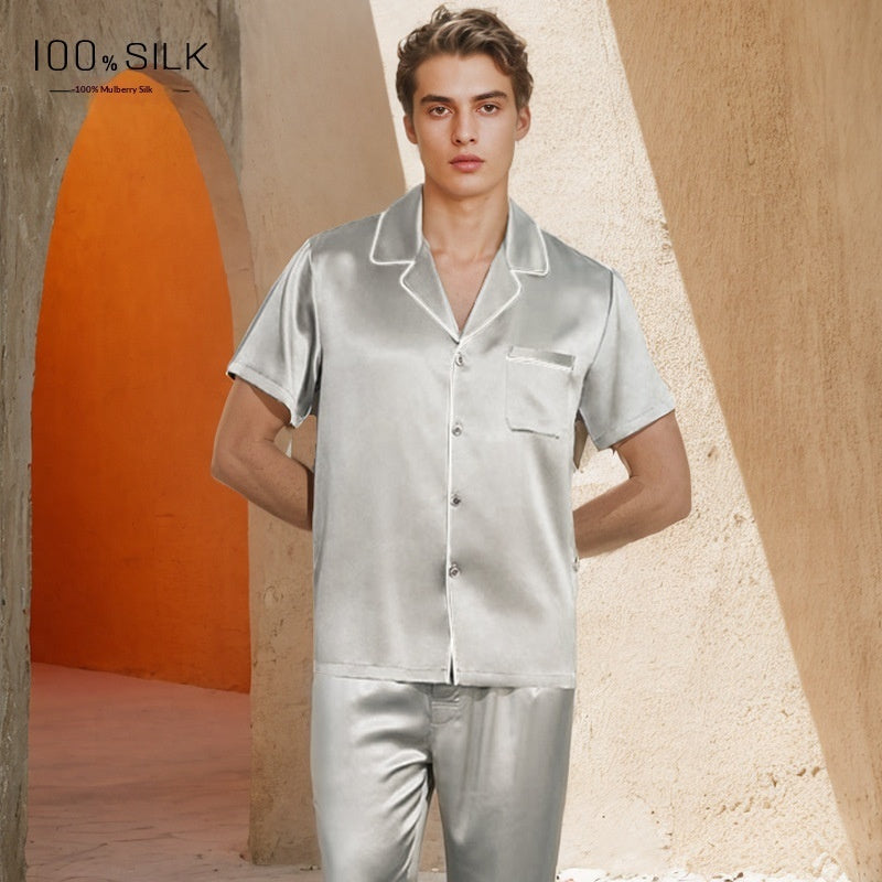 Mumi Heavyweight Silk Pajamas for Men Comfortable Sleepwear