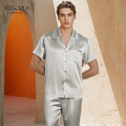 Mumi Heavyweight Silk Pajamas for Men Comfortable Sleepwear