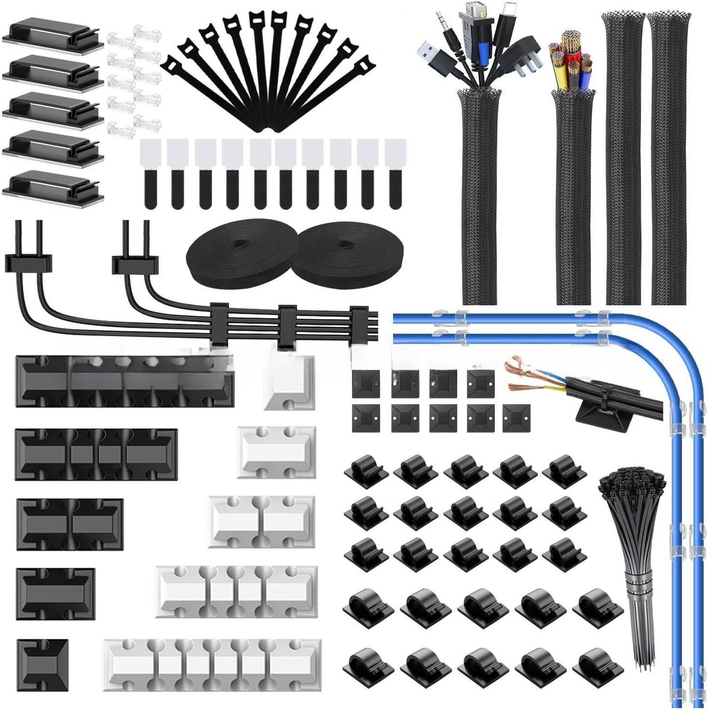 Cable, Network Cable, Cable Tv, Led Light Strip Adhesive Fixing Holder, Self-Adhesive Wire Clip, Wall Sticker, Adhesive Cable Management Button