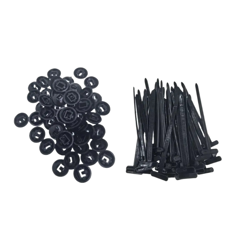Cable tie clips with core pins