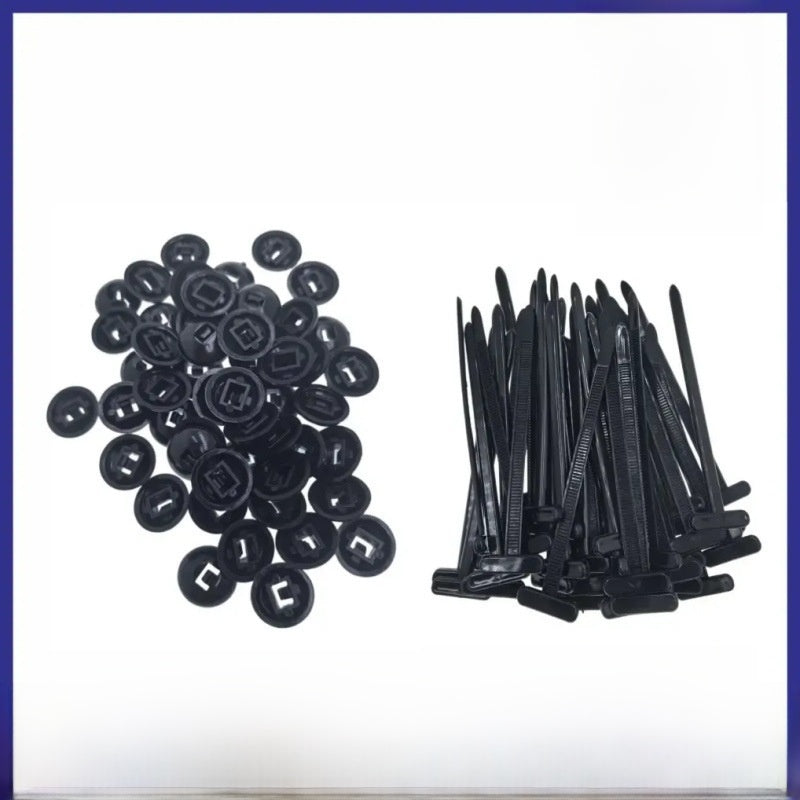 Cable tie clips with core pins