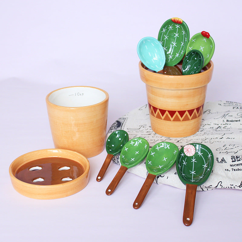 Cactus Ceramic Measuring Spoon
