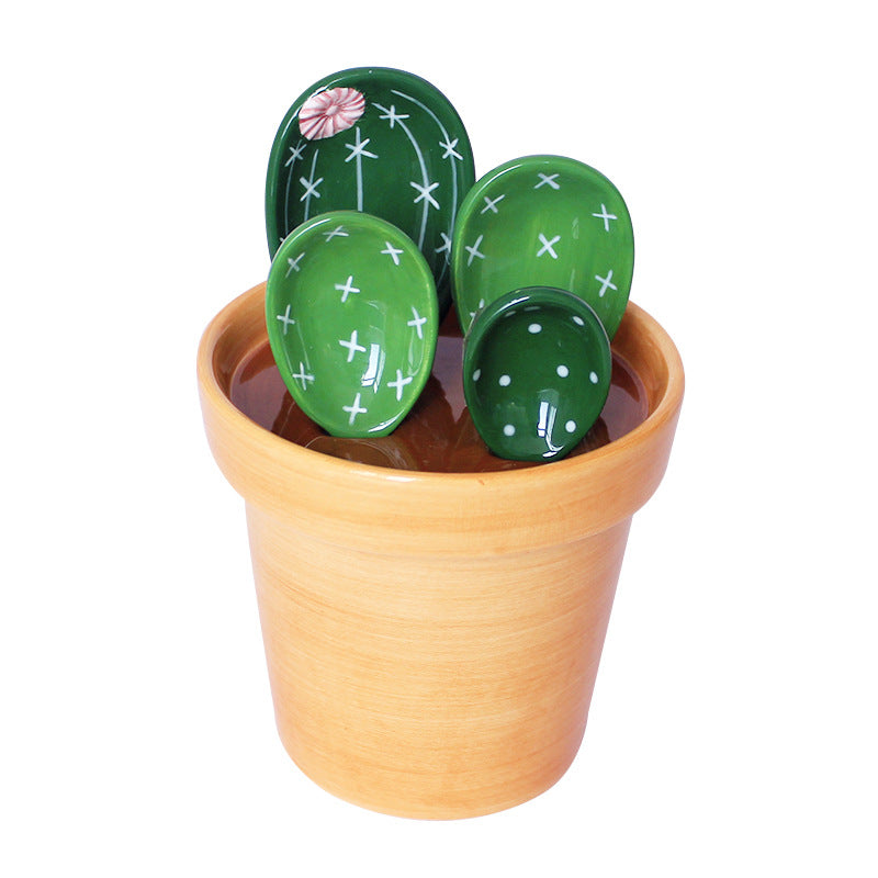 Cactus Ceramic Measuring Spoon
