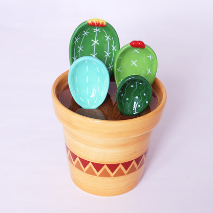 Cactus Ceramic Measuring Spoon