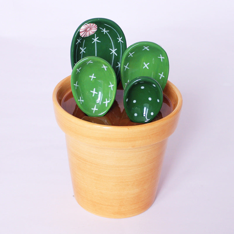 Cactus Ceramic Measuring Spoon