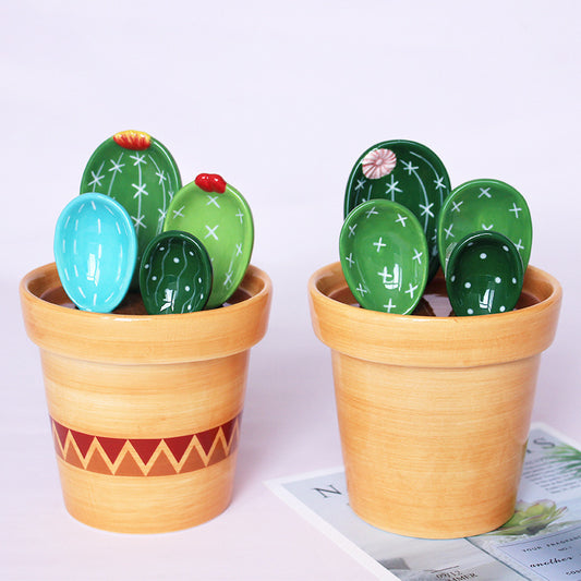 Cactus Ceramic Measuring Spoons