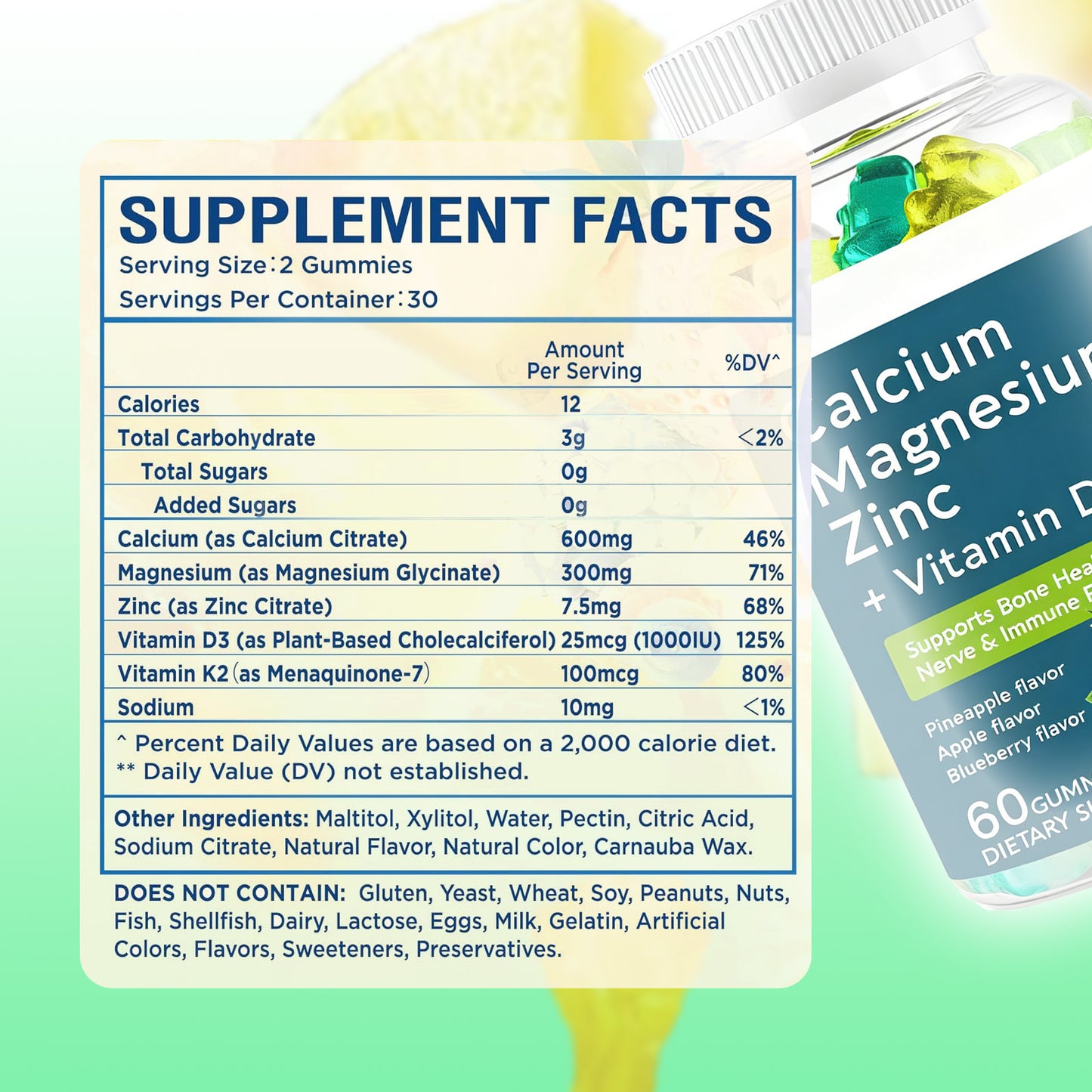 Calcium Magnesium Zinc Gummies