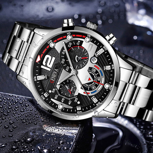 Calendar quartz watch
