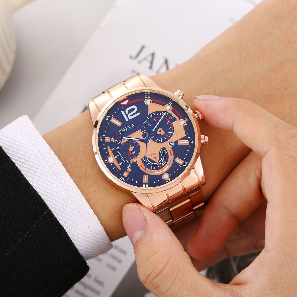Calendar quartz watch