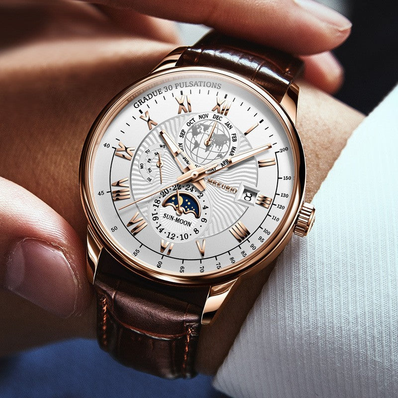 Calendar Star Moon Fashion Mens Watch
