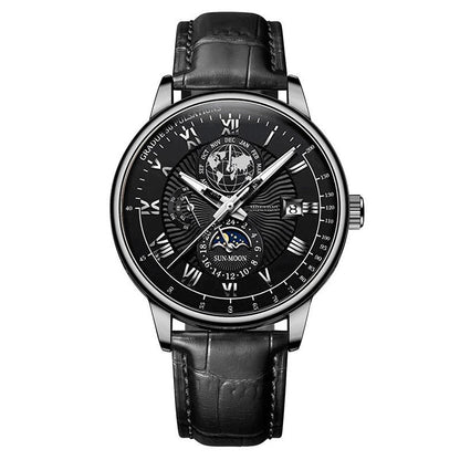 Calendar Star Moon Fashion Mens Watch