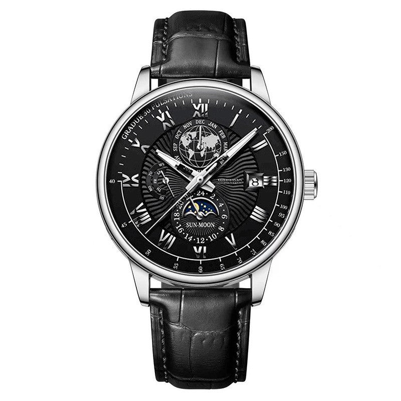 Calendar Star Moon Fashion Mens Watch