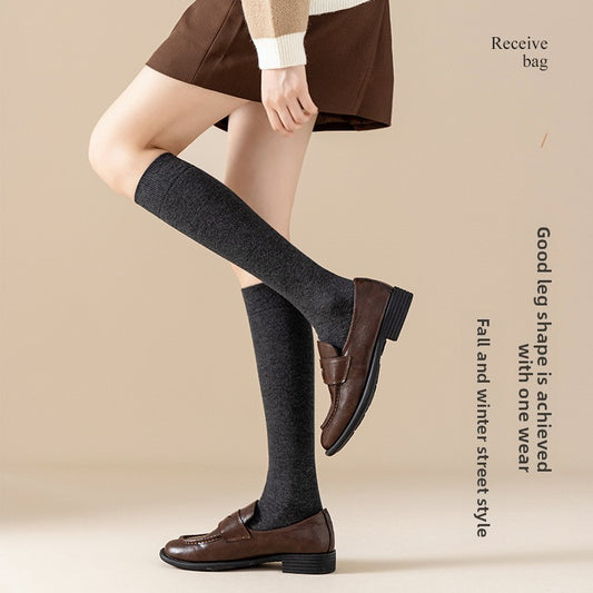 Calf Socks for Women Pure Cotton Knee-Length Pressure Slimming