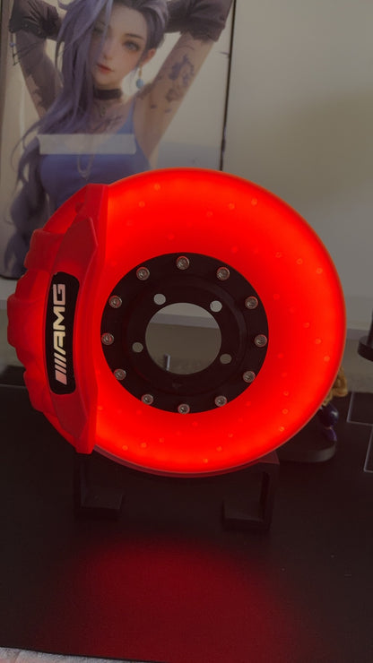 Caliper illuminated brake disc tabletop ambient light