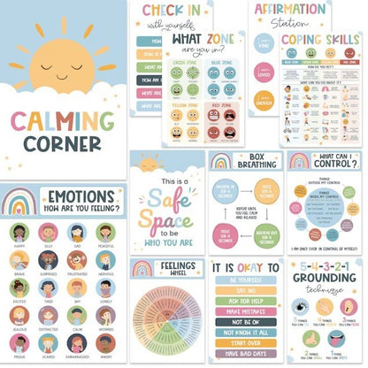 Calm Corner Wall Art Posters for Classroom Decoration