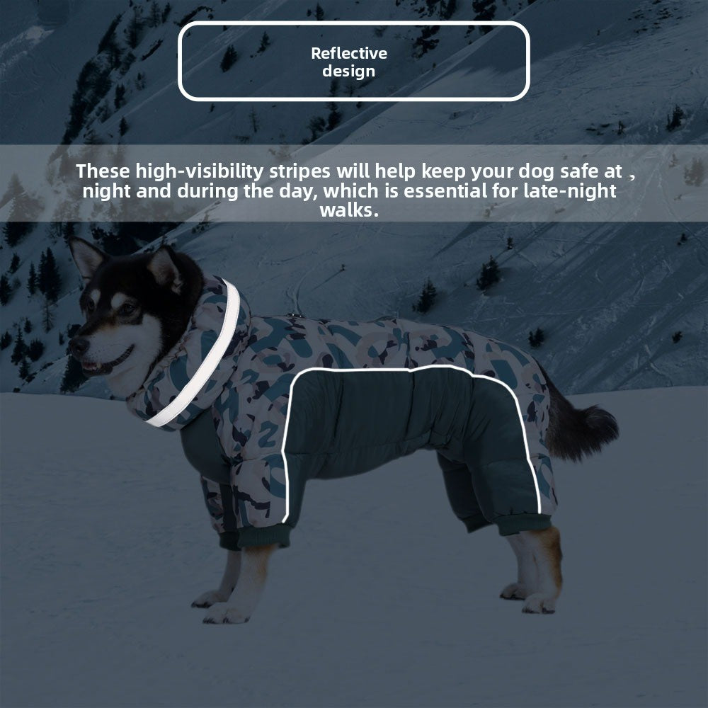 Camouflage dog coat