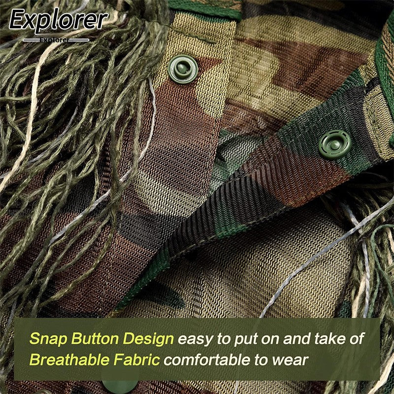 Camouflage Ghillie Suit for Outdoor Stealth