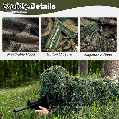 Camouflage Ghillie Suit for Outdoor Stealth