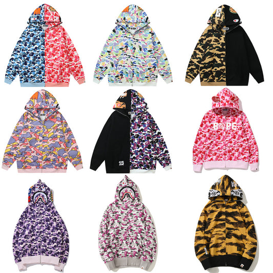 Camouflage Hooded Cardigan