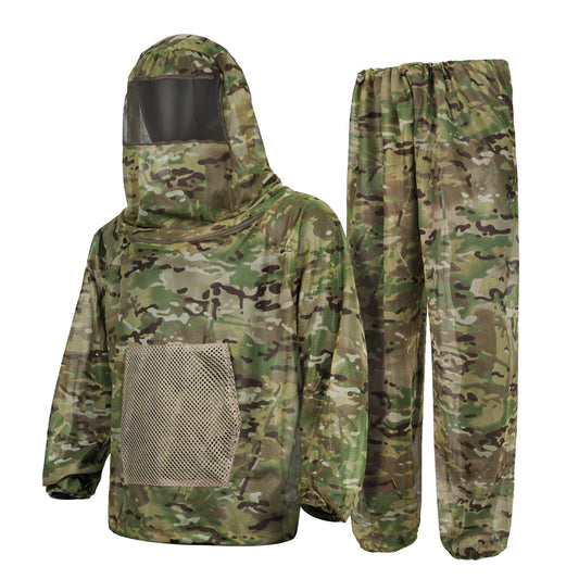 Camouflage Outdoor Suit with Mosquito Protection