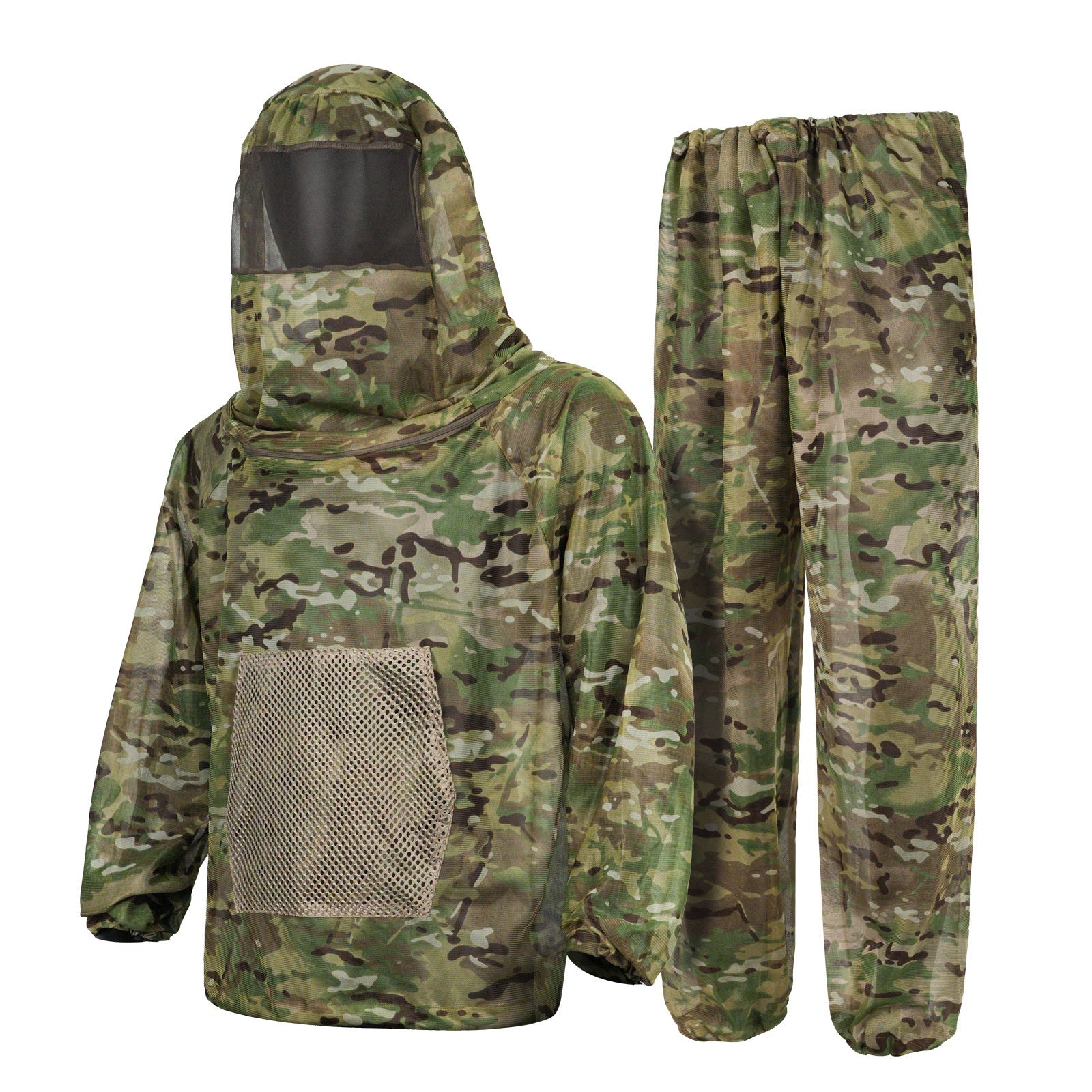 Camouflage Outdoor Suit with Mosquito Protection
