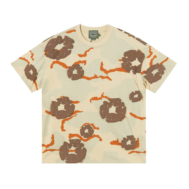 Camouflage Print Sweatshirt and Pants Set