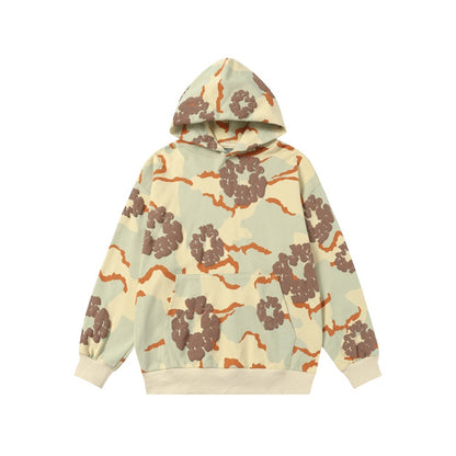 Camouflage Print Sweatshirt and Pants Set
