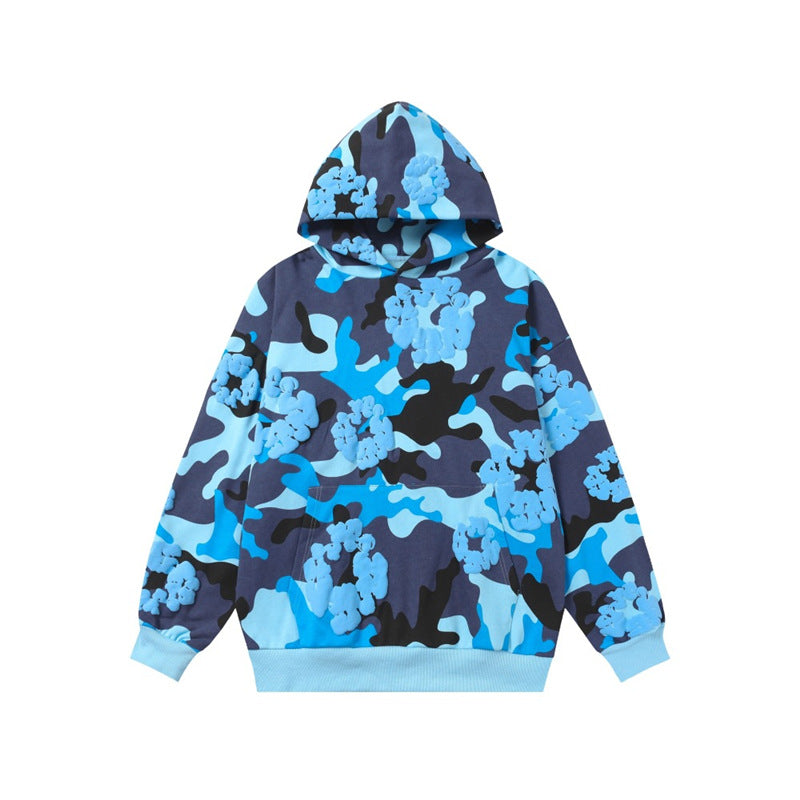 Camouflage Print Sweatshirt and Pants Set