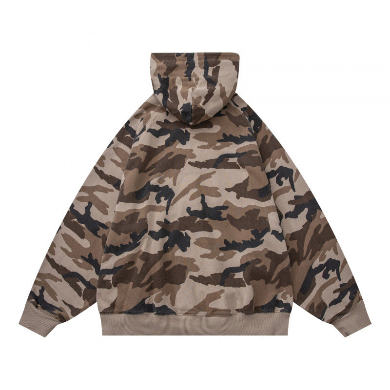 Camouflage pullover hoodie