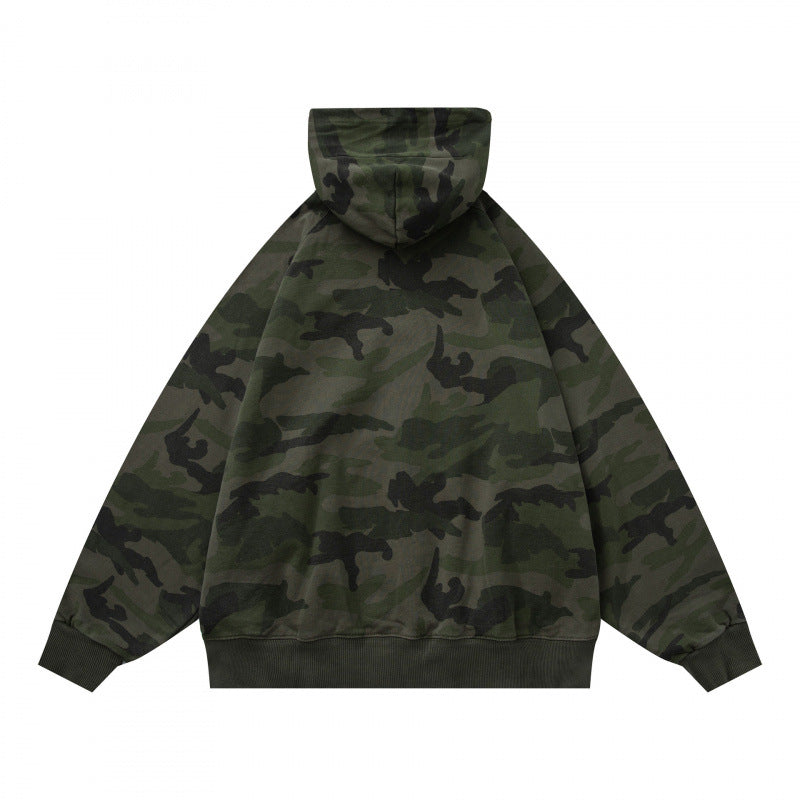 Camouflage pullover hoodie