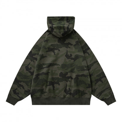 Camouflage pullover hoodie
